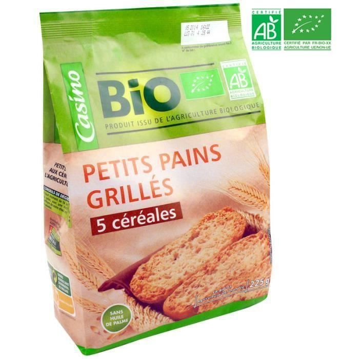 CASINO petit pains grillés 5 céréales Bio - 225g