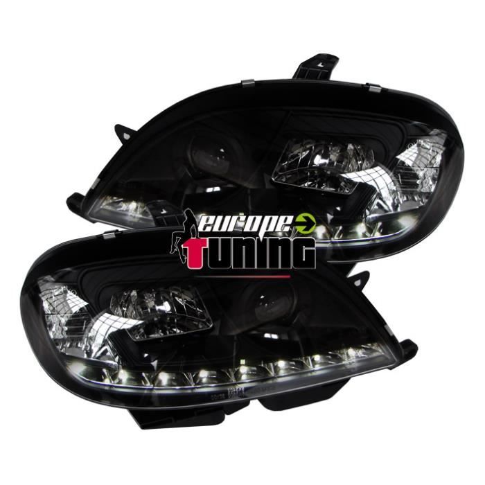 phares à LED diurnes, DragonLights, noir SAXO, 99->> noir pour: Citroen Saxo 99->>