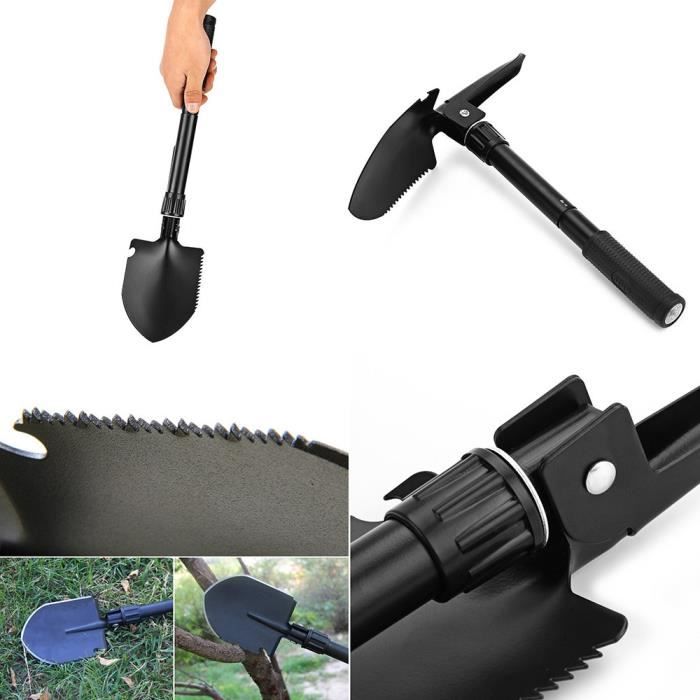 Pelle pliante tactique militaire Multi But pour Camping, Randonnée, Randonnée, Jardinage