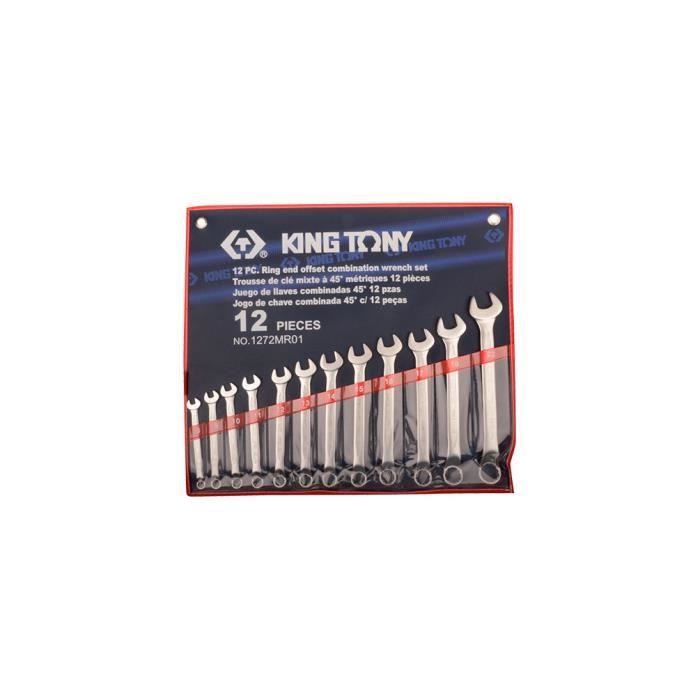 Trousse de 12 clés mixtes à 45° métriques - 8 à 22 mm