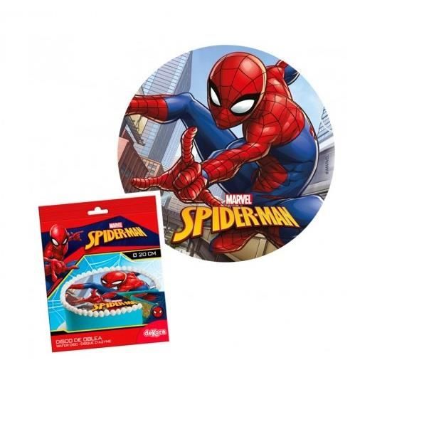 Disque Azyme Spiderman 20cm - Anniversaire Gouter Décoration Gateau - 046