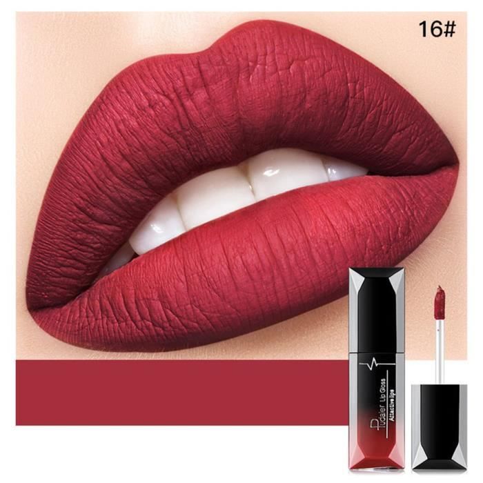 16# Mat Lèvres Gloss rouge à lèvres liquide mat - Deuxième produit moitié prix,veuillez nous contacter après avoir commandé
