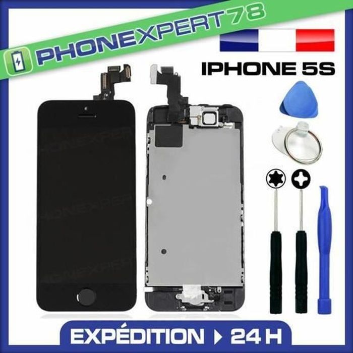 CO Écran complet iPhone 5S noir assemblé