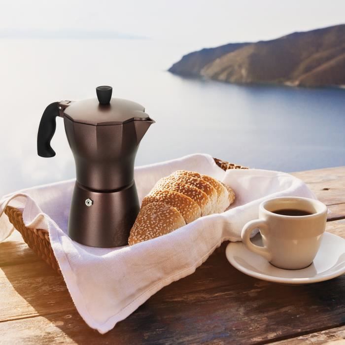 ROSSETTO Cafetière Italienne Express en Aluminium 6 Tasses