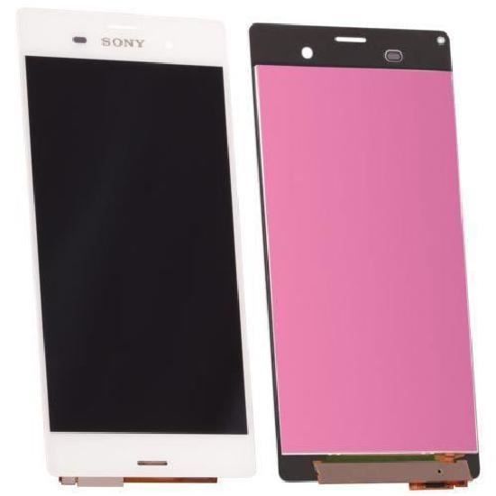 ECRAN LCD + VITRE TACTILE SONY XPERIA Z3 D6603 ORIGINAL BLANC