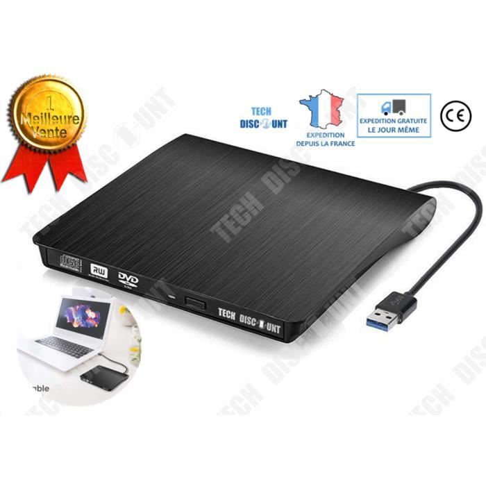 TD® Lecteur DVD Externe USB 3.0 portable usb pc asus mac macbook air windows asus ordinateur CD Graveur Enregistreur Rapide Câble