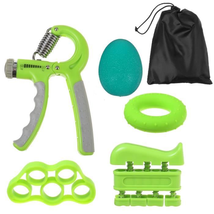 TEMPSA Lot 6pcs 5-60kg Pince de musculation main doigts Vert