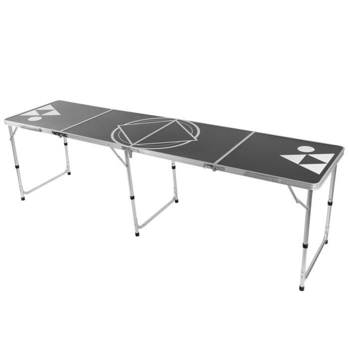 TMISHION Table de jeu de ping-pong à bière Alliage d'aluminium étanche bière Ping Pong Table de jeu Bar Game Bureau pliant
