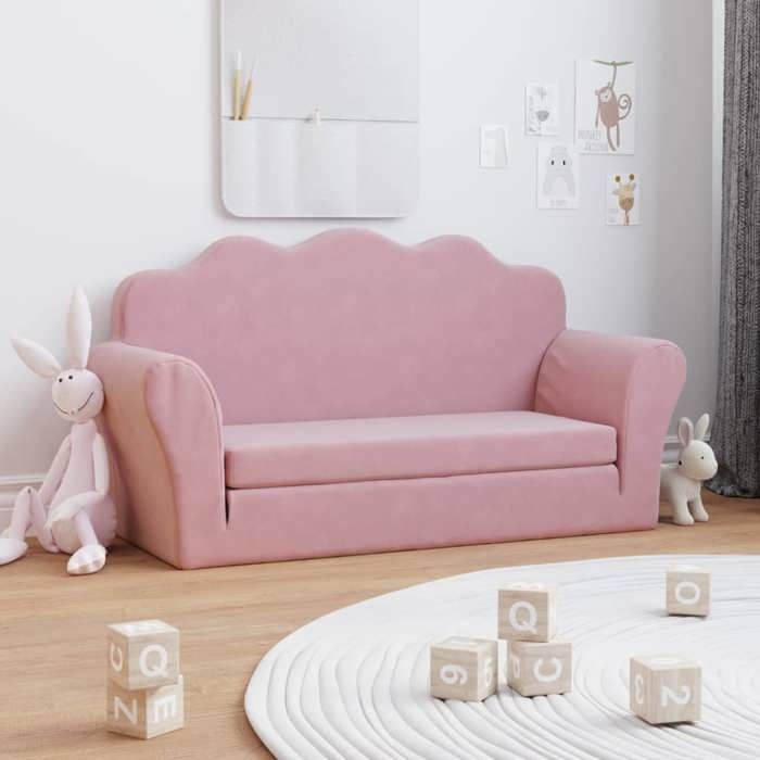 vidaXL Canapé-lit pour Enfants 2 Places Lit de Jour avec Dossier et Accoudoirs Lit dInvité pour Tout-petits Chambre 357063