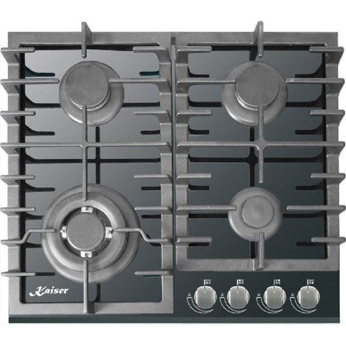 Plaque de cuisson à gaz - Kaiser - KCG 6383 - 60 cm - 4 brûleurs - WOK 3 8 kW