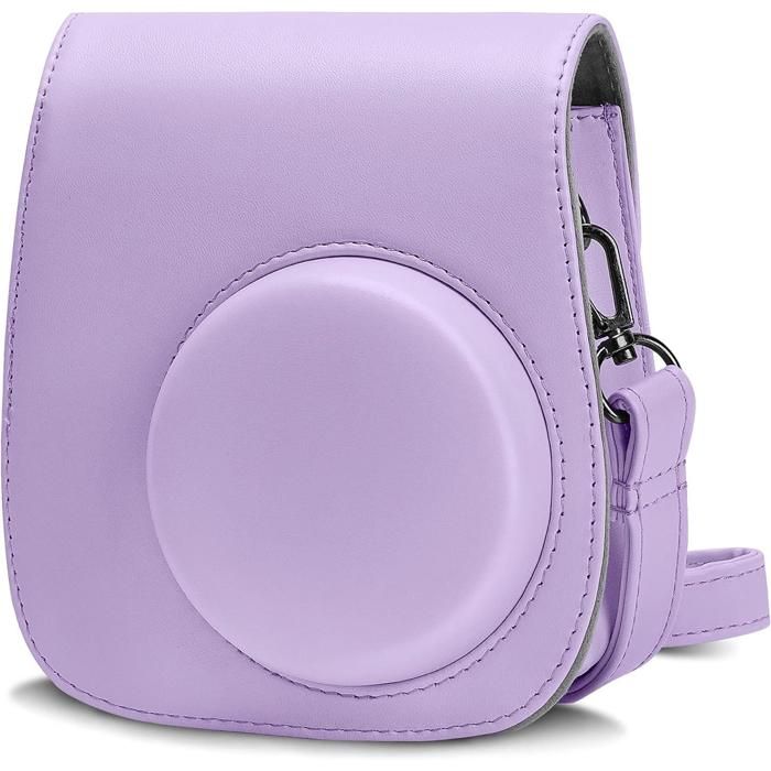 Housse Cuir PU Pour Fujifilm Instax Mini 40 - Étui Protection Avec Bandoulière Amovible