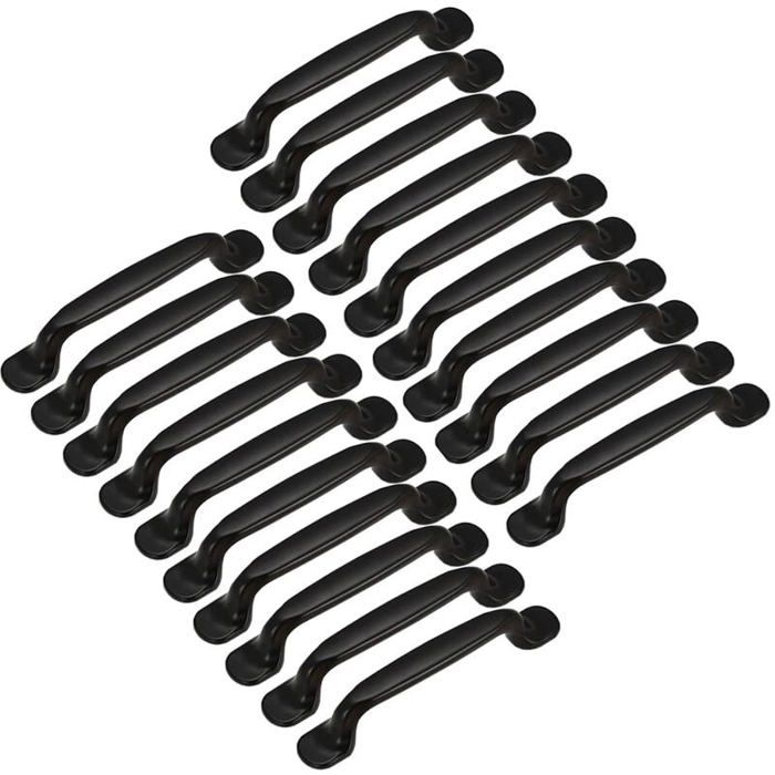 Poignée de meuble TIRETTE - Look inox Entraxe 64 mm Taille 96 mm