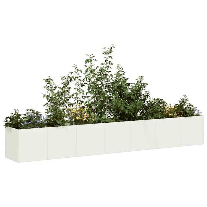 vidaXL Jardinière 280x40x40 cm acier laminé à froid pot de fleurs support de plantes lit surélevé support de 860690