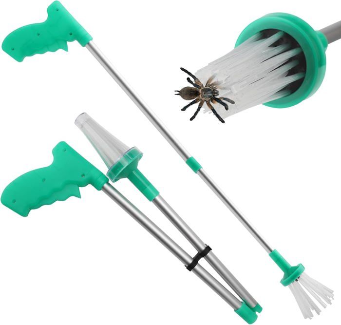 Attrape-insectes Sans Contact 2 Pièces – Pince à Araignées Portable Avec Fenêtre Transparente, Pour Maison Et Jardin (noir