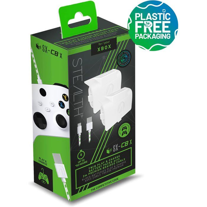 Pack Blocs Batteries Stealth SX C8 X + Charge avec câble tressé Xbox Neuf - vue 10