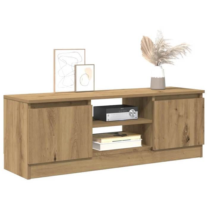 Armoire TV - CLOUD - Meuble séjour - chêne artisanal 102x30x36 cm bois dingénierie ll3145