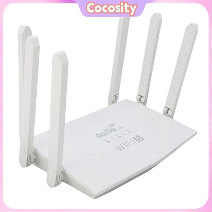 Routeur WiFi 6 4G LTE - Slot SIM, 300 Mbps, 4 Antennes, Compatible Avec Nombreuses Bandes - 10