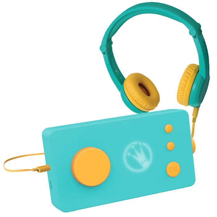 Console Educative - LUNII - Ma Fabrique à Histoires - Casque Audio Vert - 24 Histoires Incluses - 3 à 8 Ans