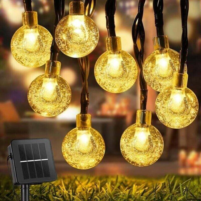 Guirlande Solaire Exterieur 12M 100LEDs Guirlande Lumineuse Exterieure 8 Modes IP65 Étanche Guirlande Lumineuse Exterieure