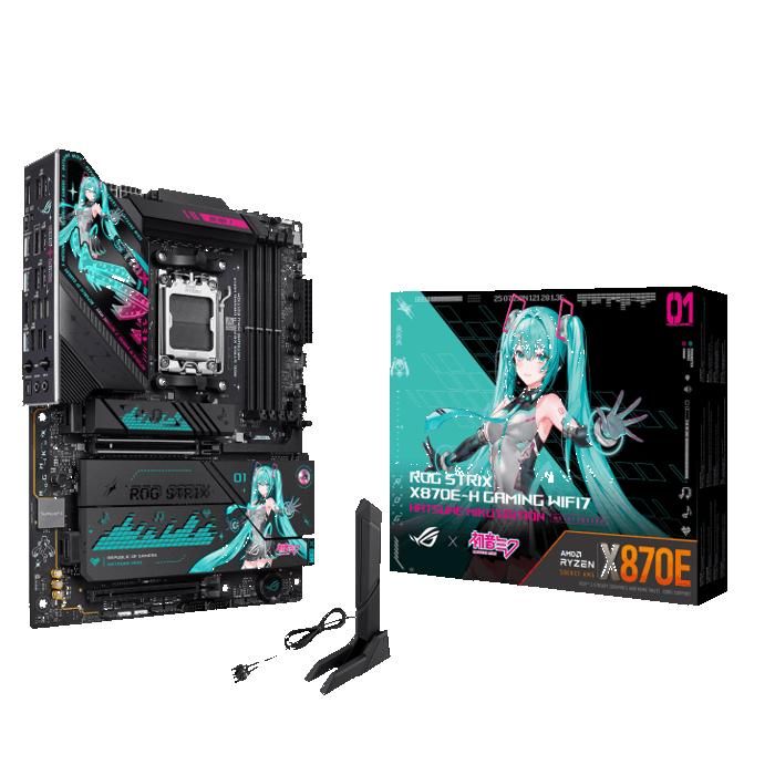 ASUS ROG STRIX X870E H GAMING WIFI7 HATSUNE MIKU EDITION - vue 4
