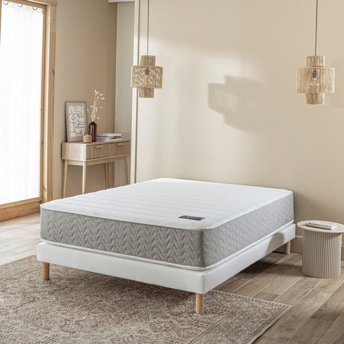 Ensemble sommier et matelas 140x200 cm hybride ferme Terre de Nuit Envie Ensemble sommier et matelas 140x200 cm hybride ferme Terre de Nuit Envie