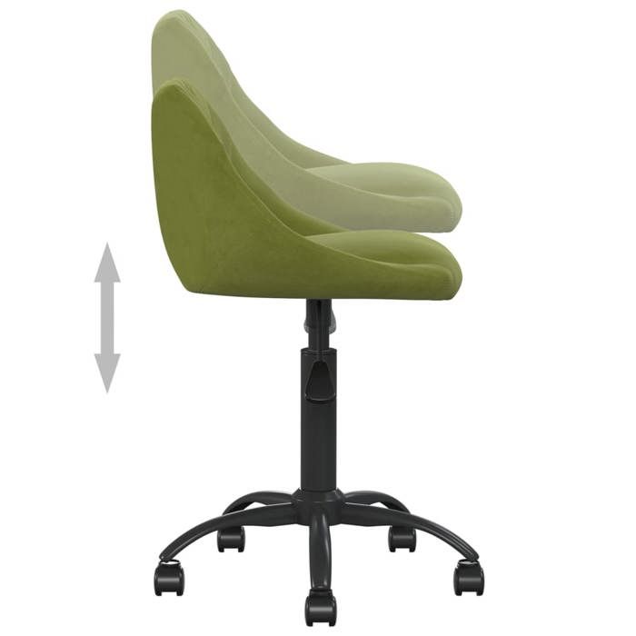 Sale 2026 Fauteuil de bureau - Pour 1 personne - Vert clair Velours - 44x46x(67.5-79) cm DD384