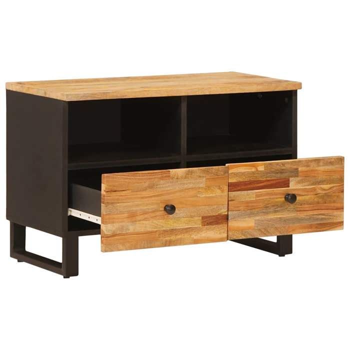 En solde Meuble TV( 1 pc) Cabinet TV avec rangement pour salon Marron 70x33x46 cm Bois de mangue massif LL5933