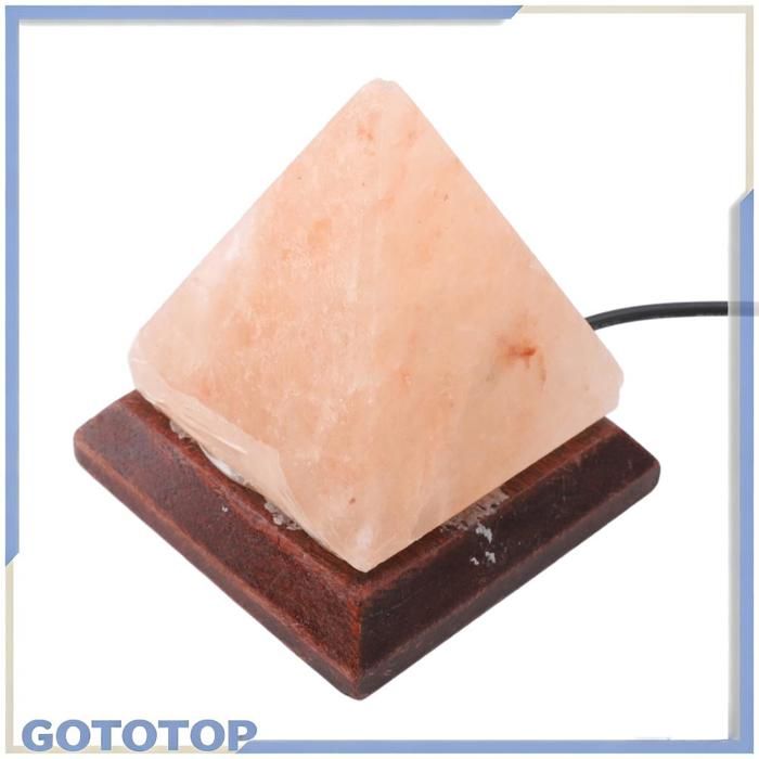 Lampe à sel de lHimalaya USB Pyramide Lampe à sel en cristal Décoration dintérieur