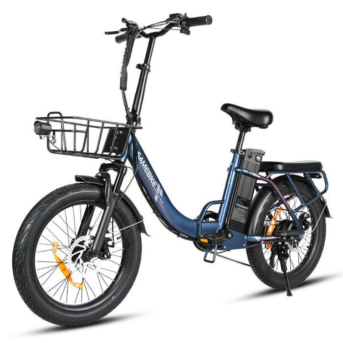 Samebike CY20 Pro - Vélo Électrique Pliable 20- Moteur 500W Batterie 48V 13Ah - 60-90km- SHIMANO 7 vitesses - Frien à disqueBleu