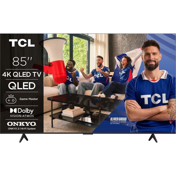 TV TCL 85P7L QLED 4K UHD 215 cm Processeur AiPQ Audio 2.1 ONKYO Dolby Atmos
