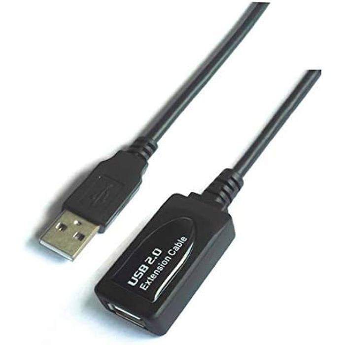 AISENS A101 – 0019 – Câble Extension Rallonge USB 2.0 avec amplificateur 10 chipset avancé Couleur - vue 2