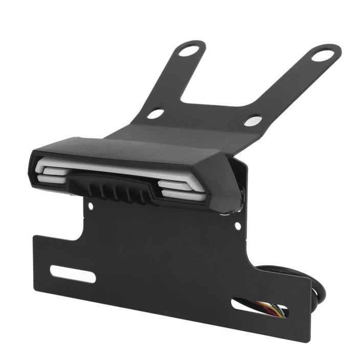Support Plaque Immatriculation Moto Akozon - Aluminium CNC Avec LED Réglable