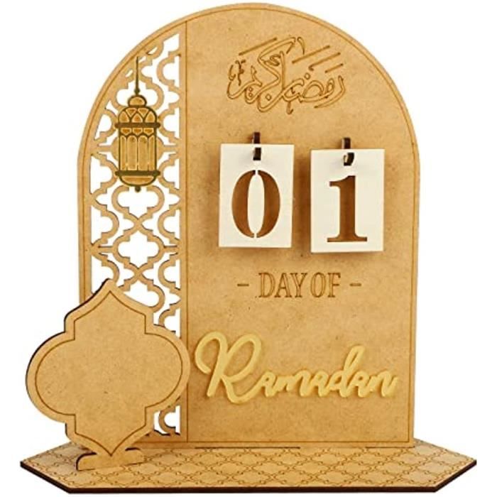 Calendrier de l'Avent du Ramadan 2023 en bois - Compte à rebours