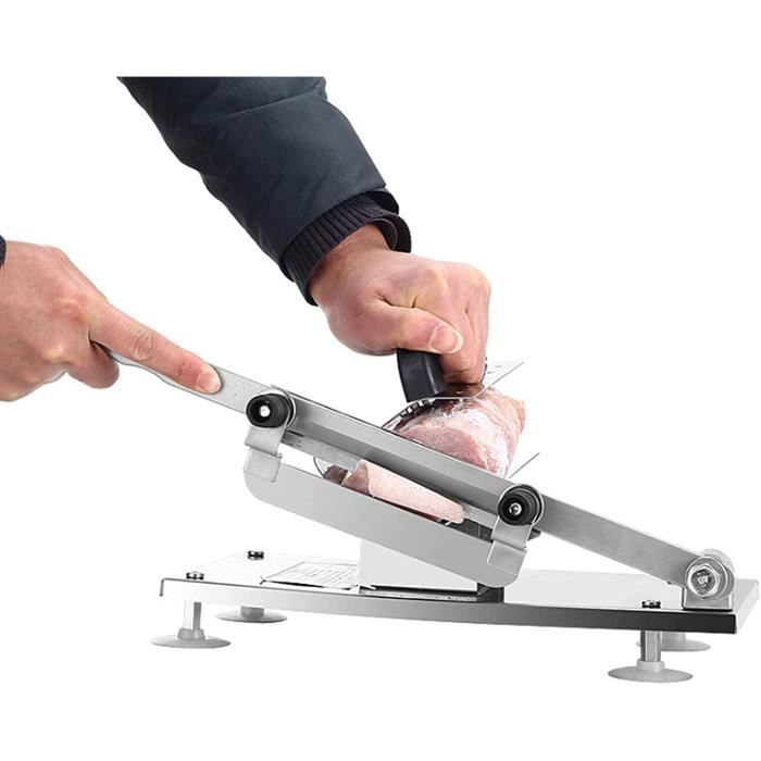 Trancheuse à Viande Manuelle En Inox – épaisseur Réglable 2 Ou 4 Mm, Avec Brosse Et Aiguisoir - 6