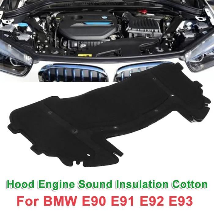 Isolation phonique du moteur du capot de voiture, en coton, noir, pour BMW E90, E91, E92, E93, 1 pièce