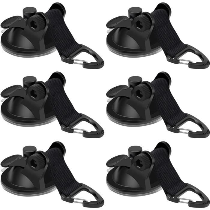 Lot De 4 Ancres à Ventouse Robuste 10 Kg - Fixation Sans Perçage Pour Auvent, Tente, Camping-Car & Plus !