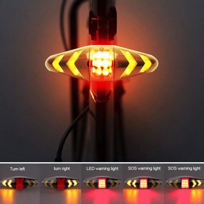 Clignotants de feu arrière de vélo avec voyant lumineux de feu arrière de vélo sans fil