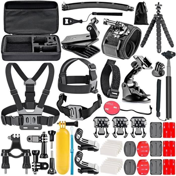 50-En-1 Kit d'Accessoires d'Appareil Photo d'Action pour GoPro Hero 4/5 Session, Hero 1/2/3/3 + / 4/5, SJ4000 / 5000, Nikon et Sony