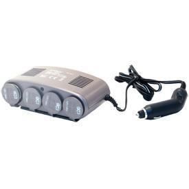 HTC EQUIPEMENT Multiprise allume-cigare -  - Quadruple - Noir - Universel - Allume-cigare 