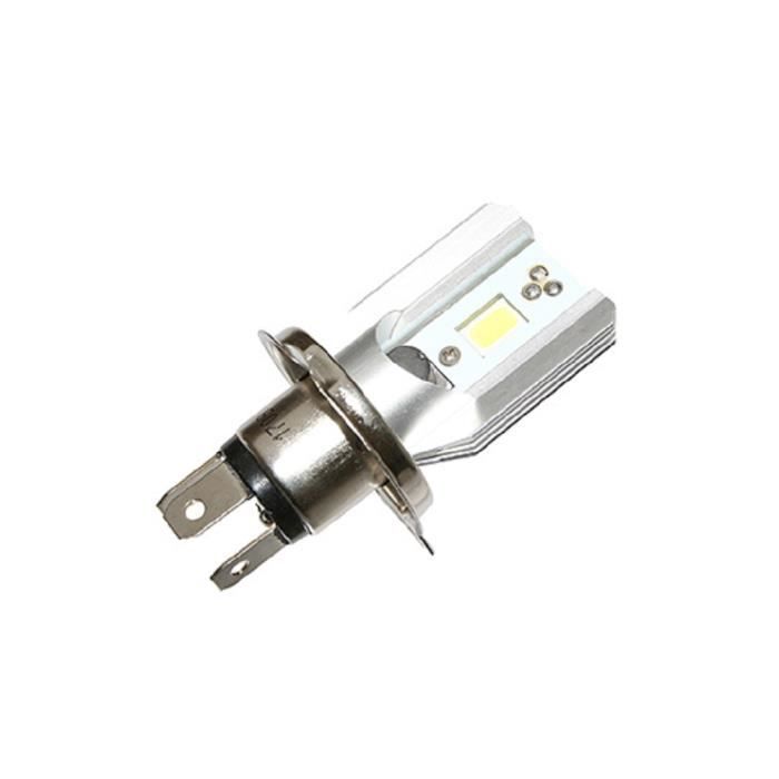 AMPOULE LED 12V SMD 24000 LUMENS 6000K CULOT H4 MOTO MOBYLETTE