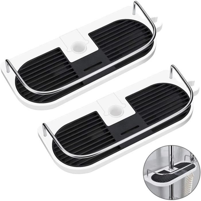 Tablette De Rangement Pour Barre De Douche, Support De Rangement Multifonctionnel Sans Perforateur, Douche Réglable (Black) | Leroy Merlin