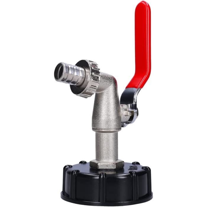 Robinet Laiton Pour Tonneau – Filetage 3/4”, Avec Joint | Pour Récupérateur Eau De Pluie, Réservoir IBC - 10