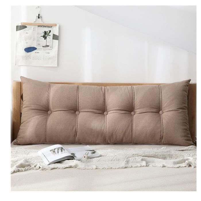 Dossier Coussin De Lecture Coussin de tête de lit,Lavable et détachable Tatami Sofa Chaise Triangulaire Bureau Chameau 60*20*60cm
