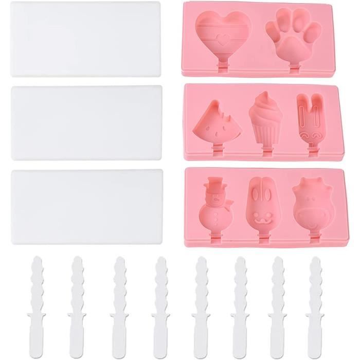 Popsicle moules réutilisable, ice pop mold, Avec Brosses