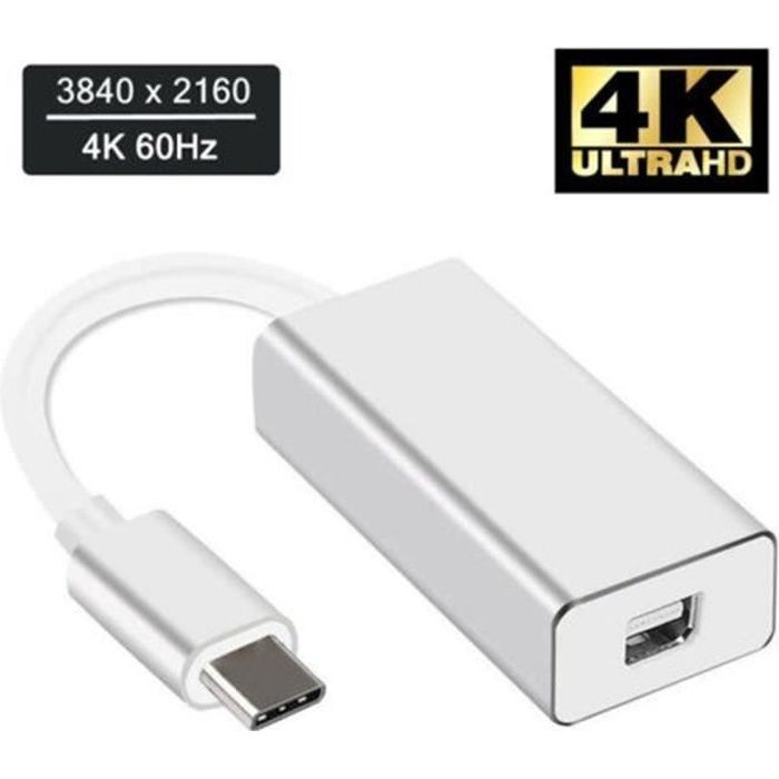 Convertisseur Thunderbolt USB-C vers Mini DisplayPort 4K 60HZ
