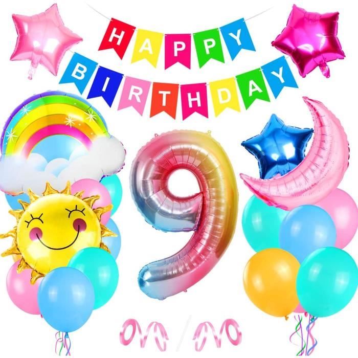 9 Anniversaire Fille Ballon Or Rose Ballon 9 Anniversaire 9an Fille Ballons Anniversaire 9 An Or Rose Ballon 9 Ans Fille Annive Cdiscount Maison