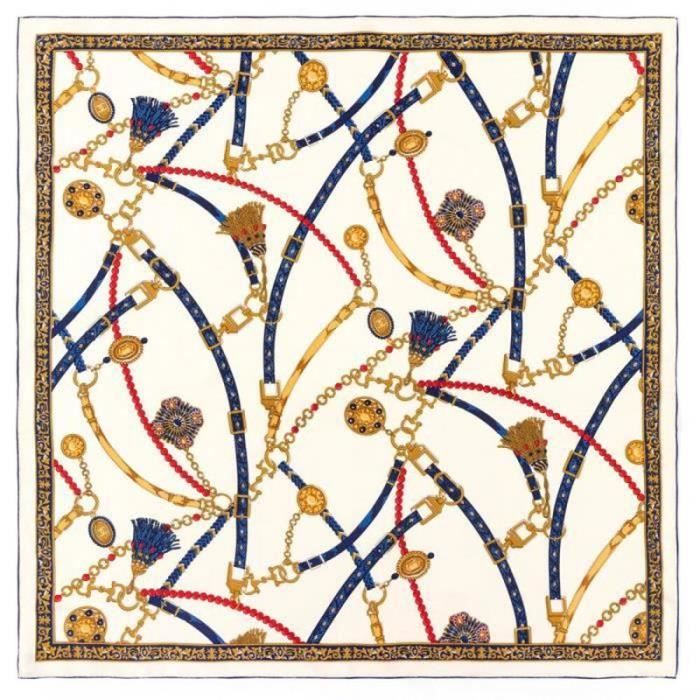 Foulard (chéché) Carreaux Et Rayures - Occasion En Viscose - Fabriqué En France - Homme