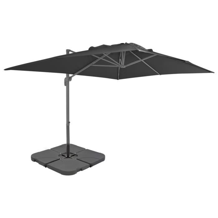 vidaXL Parasol de jardin Sable avec base portable - vue 2