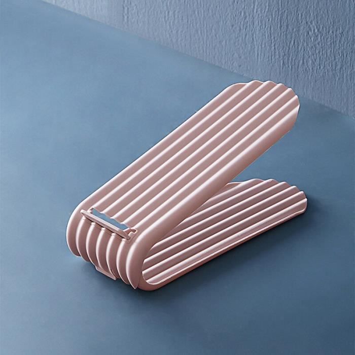 Dokeno 8 Pièces Range Chaussures Gain de Place, Support à Chaussures Réglables, Support pour Empiler Les Chaussures, Organiseur de Chaussures, Range Chaussure Antidérapant pour Meuble à Chaussures