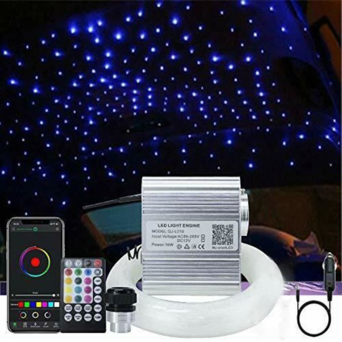 200pcs 0.75 2M - Plafonnier LED pour intérieur de voiture, ciel étoilé,  fibre optique, lumière scintillante, - Cdiscount Maison